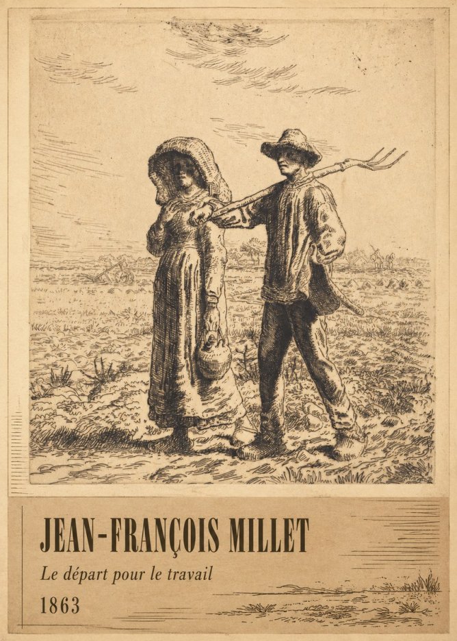 Jean-François Millet Le Départ Pour Le Travail I No2 - Plakát