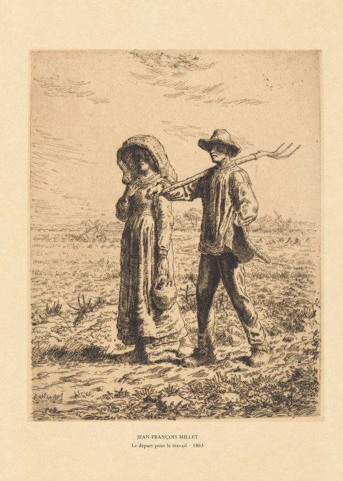 Jean-François Millet Le Départ Pour Le Travail I No6 - Plakát