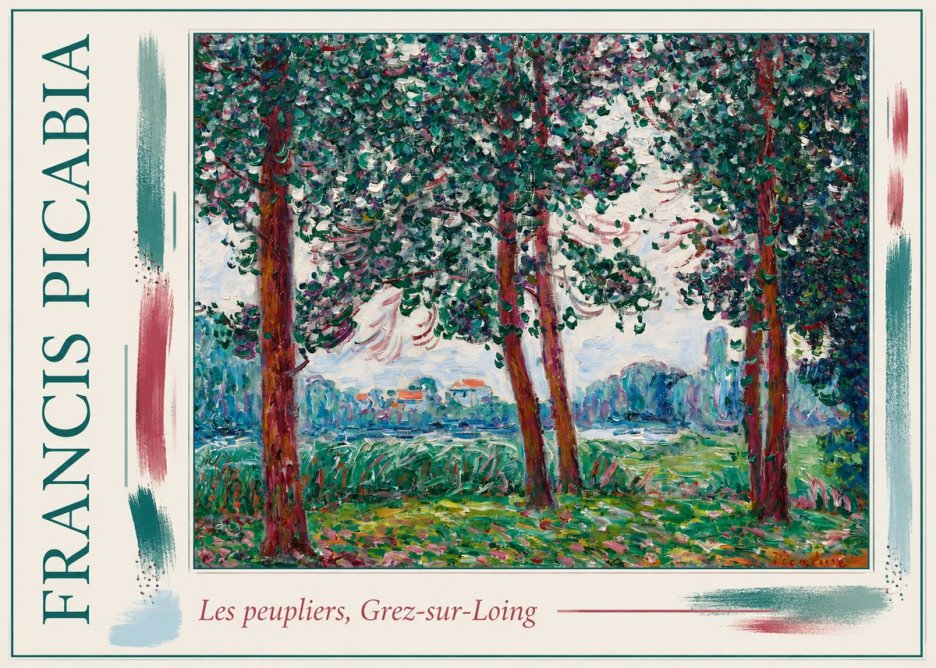 Francis Picabia Les Peupliers, Grez-sur-loing No1 - Plakát
