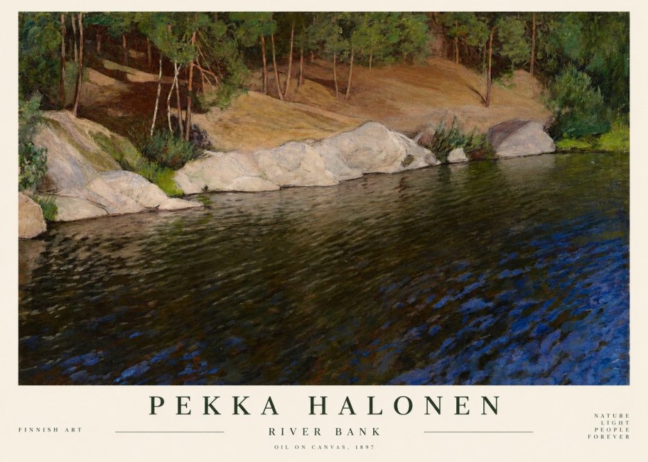 Pekka Halonen River Bank No1 - Plakát