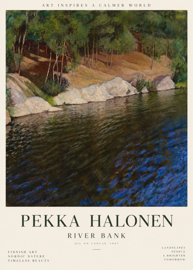 Pekka Halonen River Bank No3 - Plakát