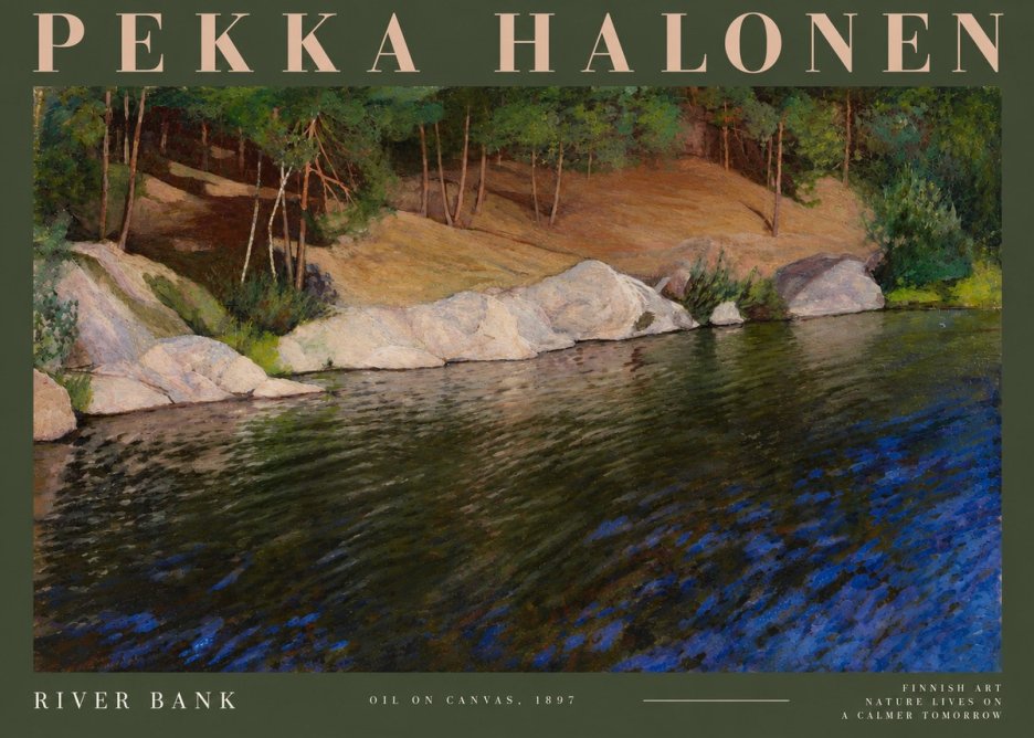 Pekka Halonen River Bank No4 - Plakát