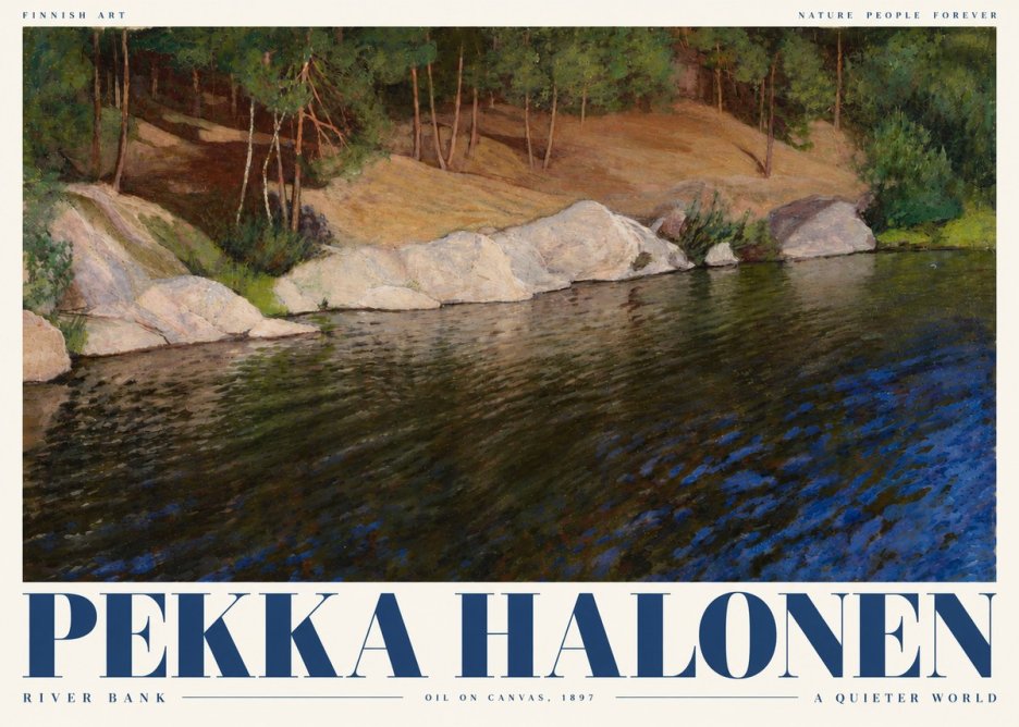 Pekka Halonen River Bank No5 - Plakát