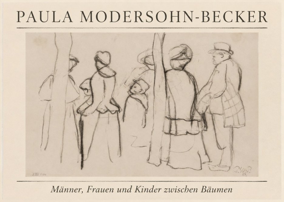 Paula Modersohn-Becker Männer, Frauen Und Kinder Zwischen Bäumen No1 - Plakát