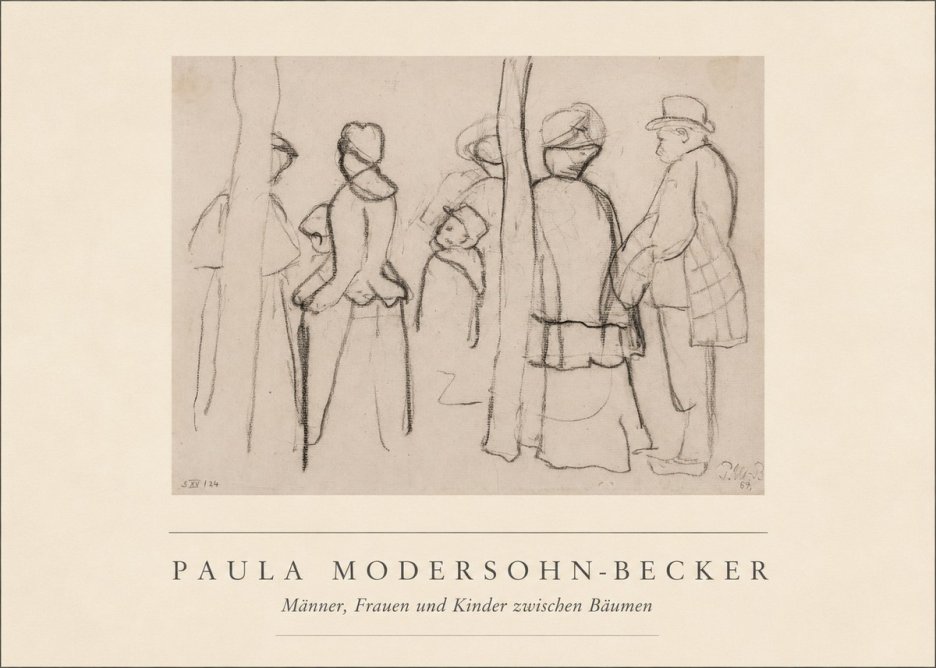 Paula Modersohn-Becker Männer, Frauen Und Kinder Zwischen Bäumen No4 - Plakát