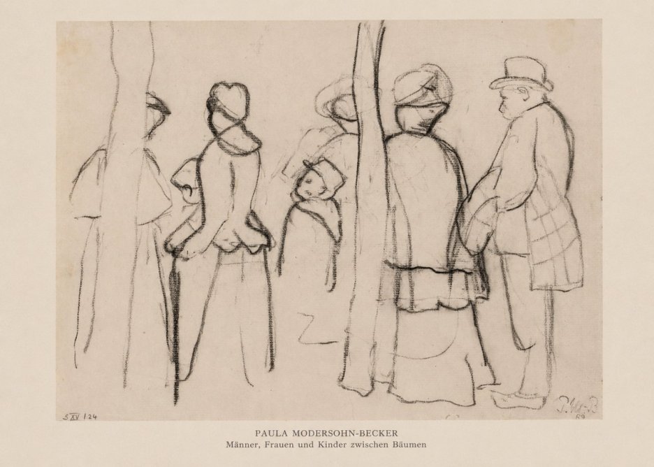 Paula Modersohn-Becker Männer, Frauen Und Kinder Zwischen Bäumen No6 - Plakát