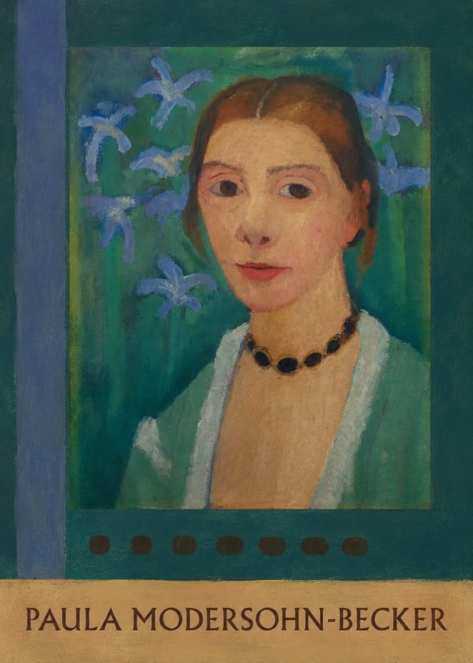 Paula Modersohn-Becker Self-portrait with Blue Flowers No6 - Plakát
