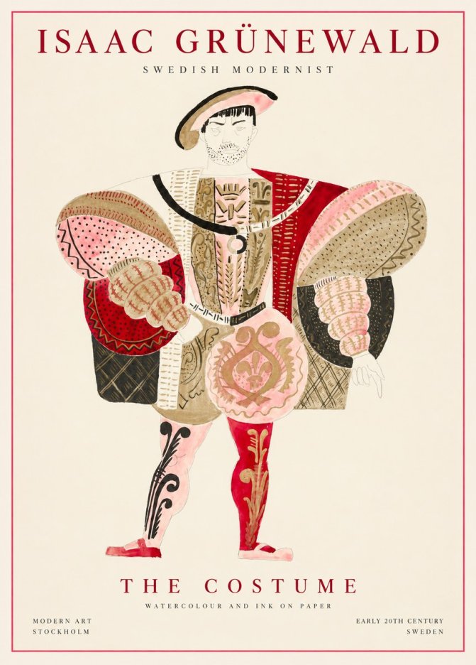Isaac Grünewald The Costume I No1 - Plakát
