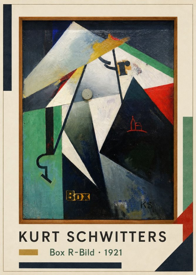 Kurt Schwitters Box R-bild No1 - Plakát