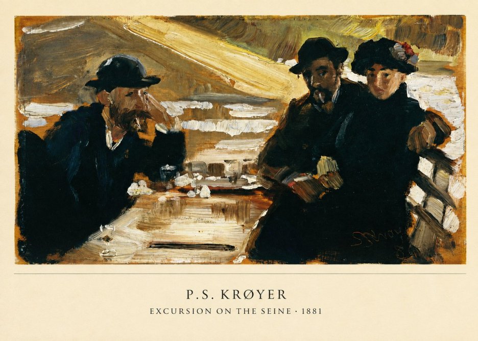 P.S. Krøyer Excursion on the Seine No6 - Plakát