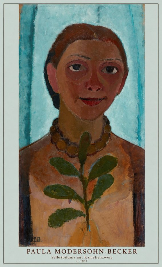 Paula Modersohn-Becker Selbstbildnis Mit Kamelienzweig No5 - Plakát