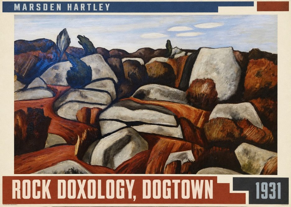 Marsden Hartley Rock Doxology, Dogtown No5 - Plakát