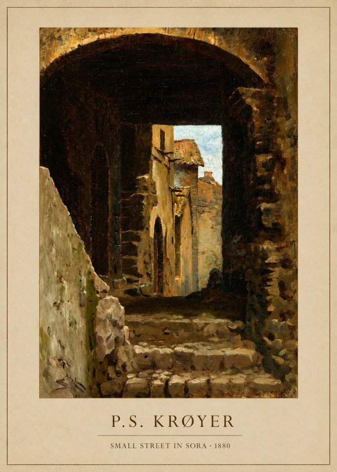 P.S. Krøyer Archway in an Italian Street No3 - Plakát