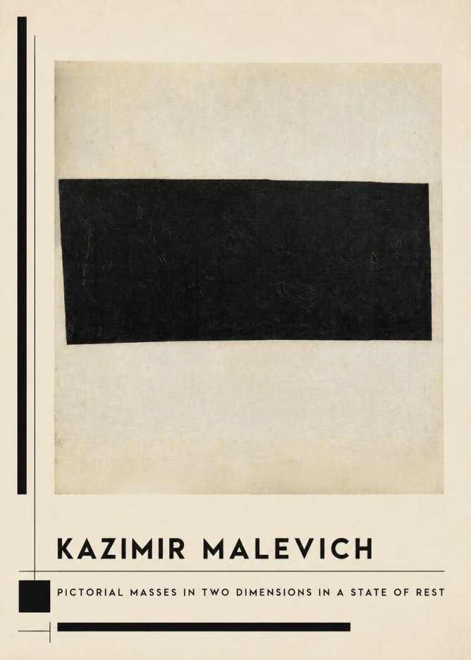Kazimir Malevich Pictorial Masses in Two Dimensions in a State of Rest No1 - Plakát