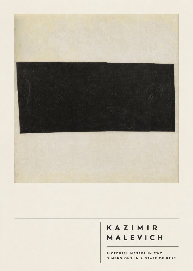 Kazimir Malevich Pictorial Masses in Two Dimensions in a State of Rest No2 - Plakát