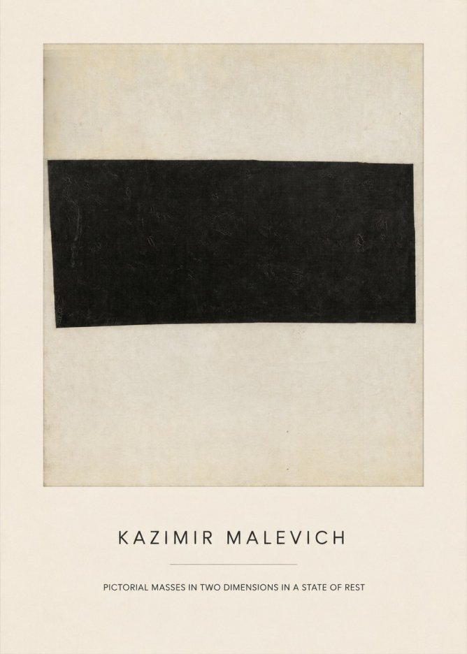 Kazimir Malevich Pictorial Masses in Two Dimensions in a State of Rest No4 - Plakát