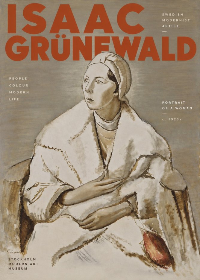 Isaac Grünewald Woman in a White Wrap No4 - Plakát