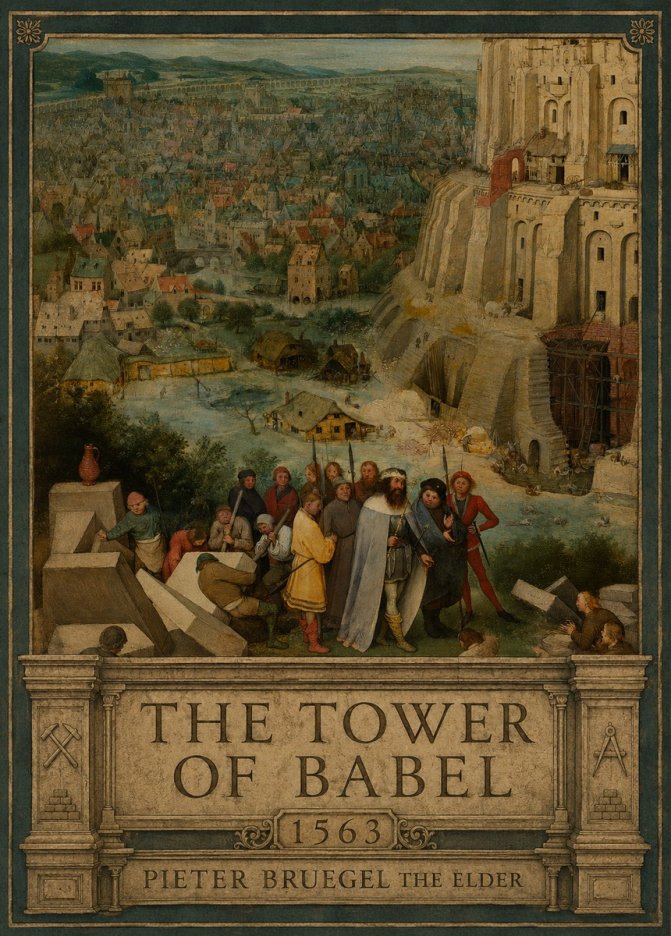 Pieter Bruegel The Tower of Babel I No6 - Plakát