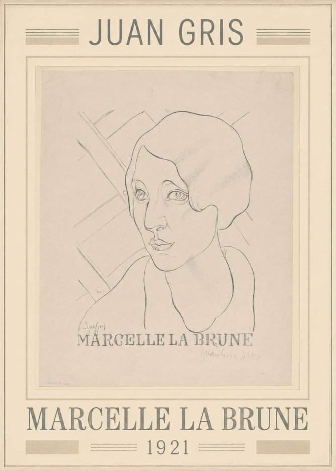 Juan Gris Marcelle La Brune I No1 - Plakát