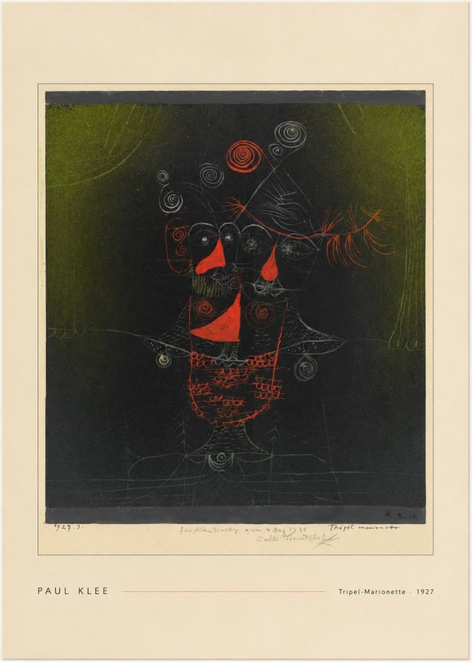 Paul Klee Tripel-marionette No3 - Plakát