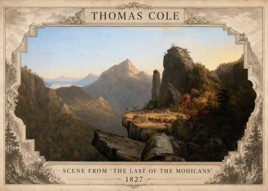Thomas Cole Scene from 'the Last of the Mohicans' No3 - Plakát