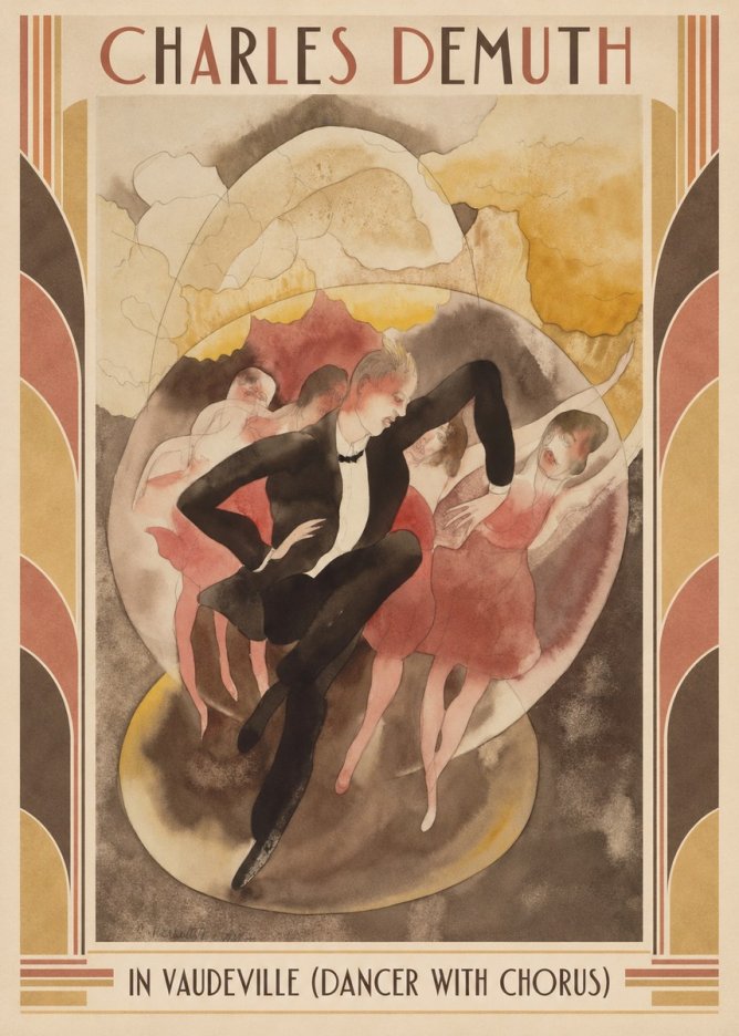 Charles Demuth In Vaudeville (Dancer with Chorus) No1 - Plakát