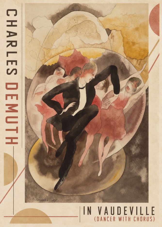 Charles Demuth In Vaudeville (Dancer with Chorus) No2 - Plakát