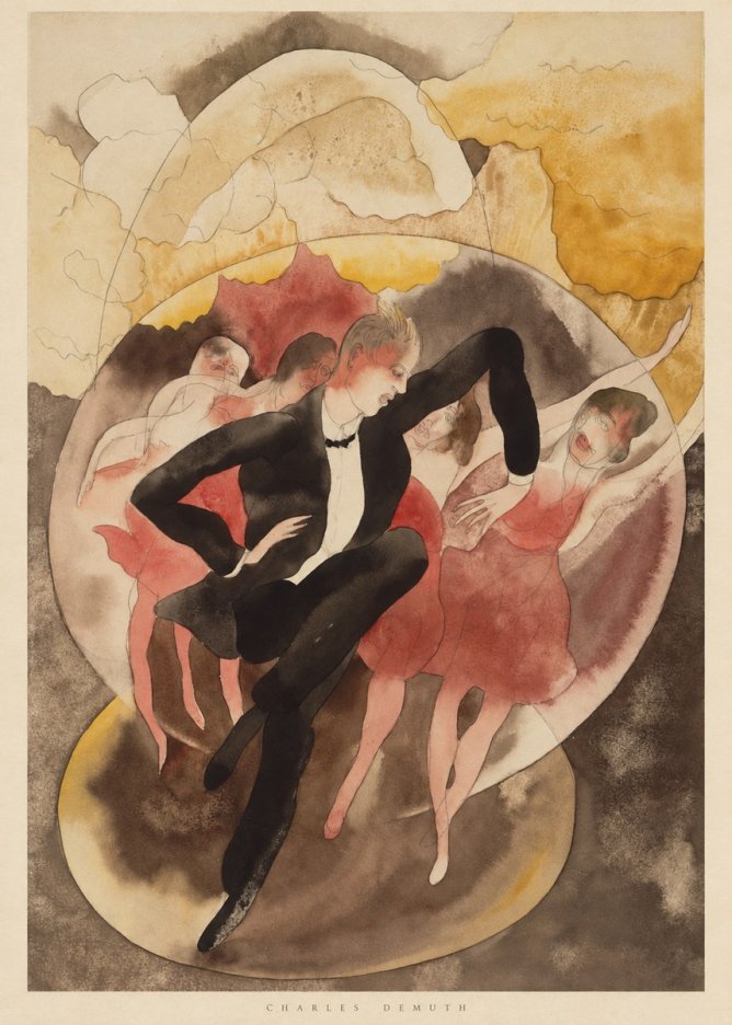 Charles Demuth In Vaudeville (Dancer with Chorus) No5 - Plakát