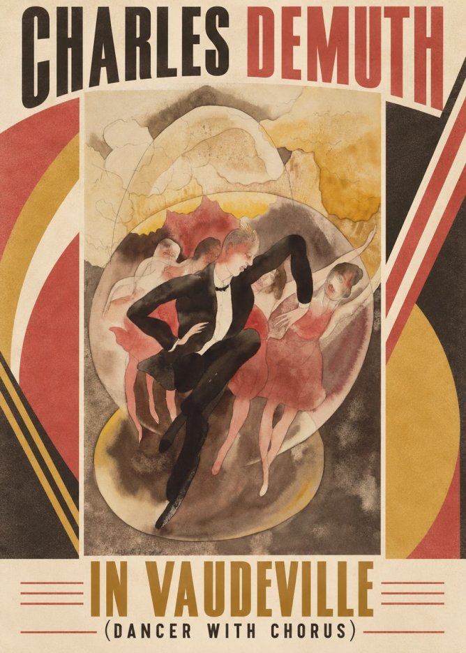 Charles Demuth In Vaudeville (Dancer with Chorus) No6 - Plakát