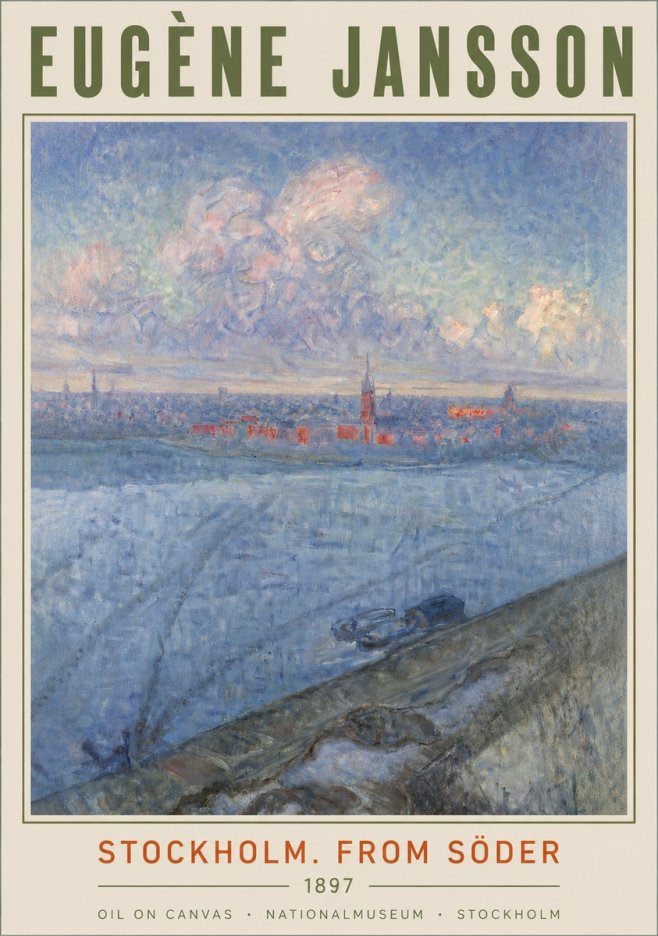 Eugène Jansson Stockholm. from Söder No4 - Plakát