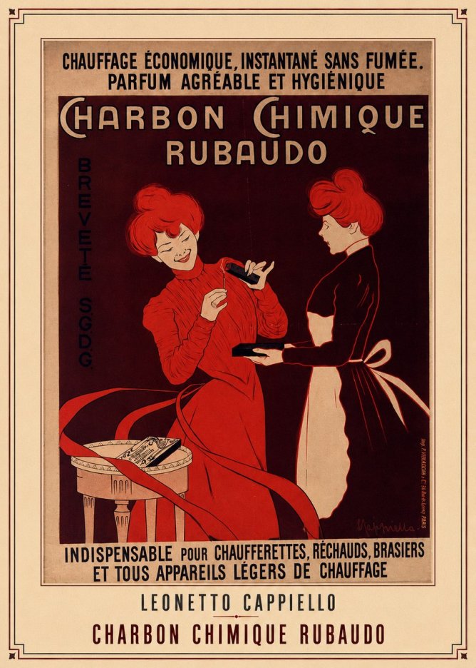 Leonetto Cappiello Charbon Chimique Rubaudo No3 - Plakát