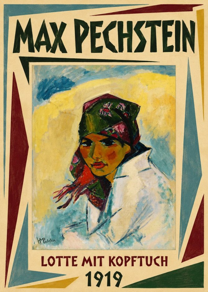 Max Pechstein Lotte Mit Kopftuch 1919 No1 - Plakát