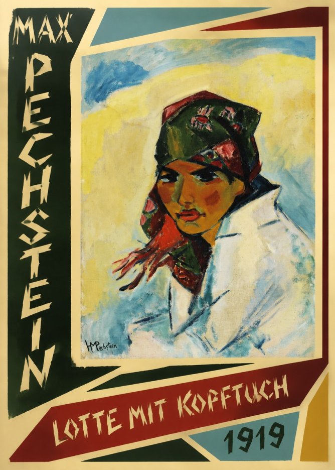 Max Pechstein Lotte Mit Kopftuch 1919 No3 - Plakát