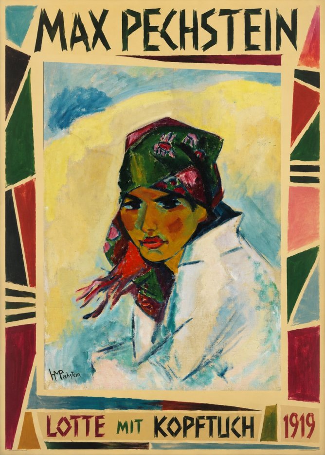 Max Pechstein Lotte Mit Kopftuch 1919 No4 - Plakát