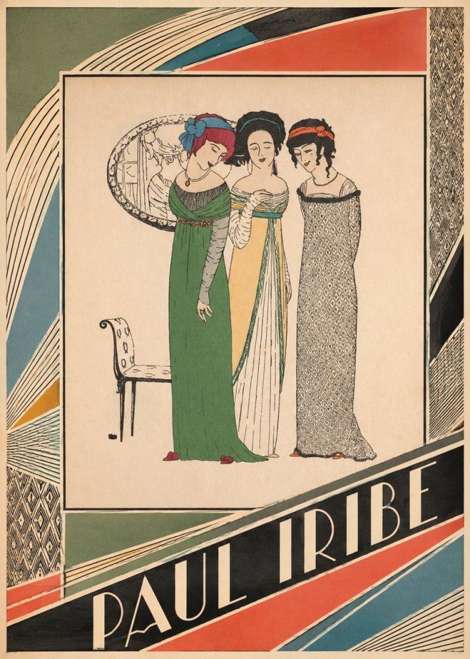 Paul Iribe Three Women in Fashion No5 - Plakát