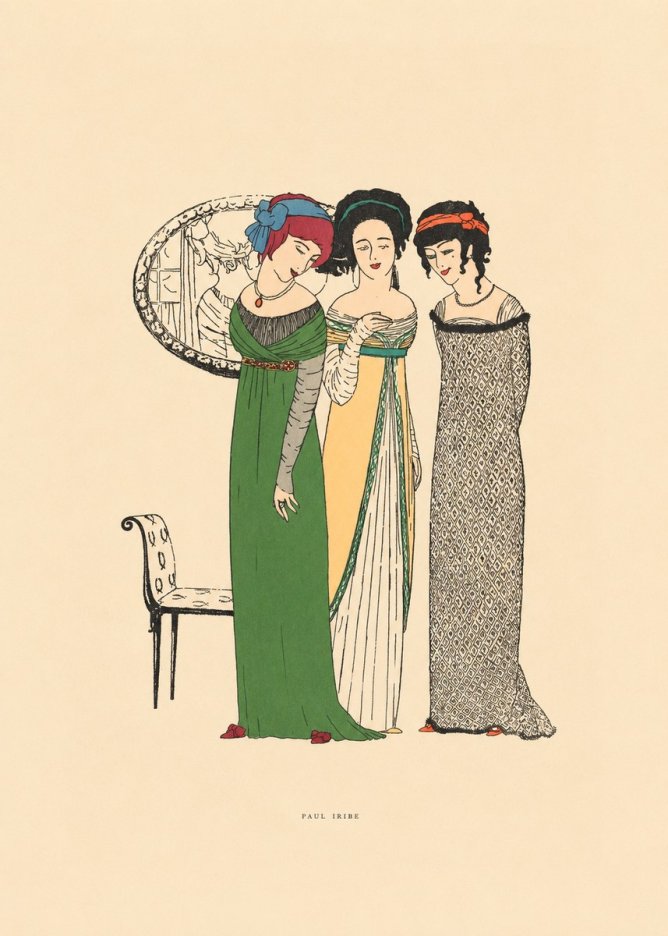 Paul Iribe Three Women in Fashion No6 - Plakát