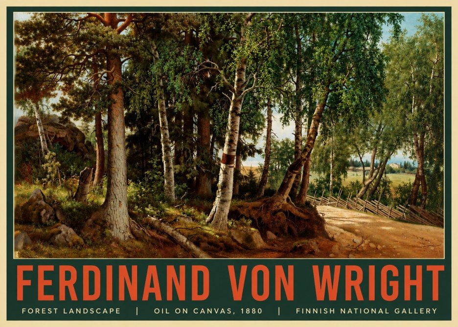 Ferdinand von Wright Forest Landscape No2 - Plakát