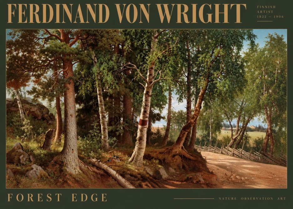 Ferdinand von Wright Forest Landscape No5 - Plakát