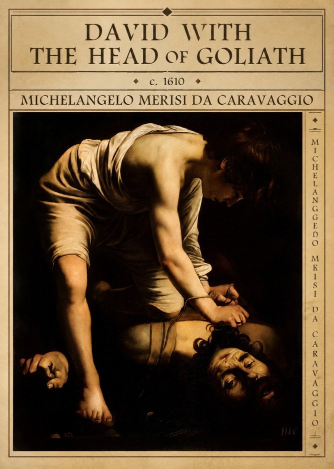 Michelangelo Merisi da Caravaggio David with the Head of Goliath I No5 - Plakát