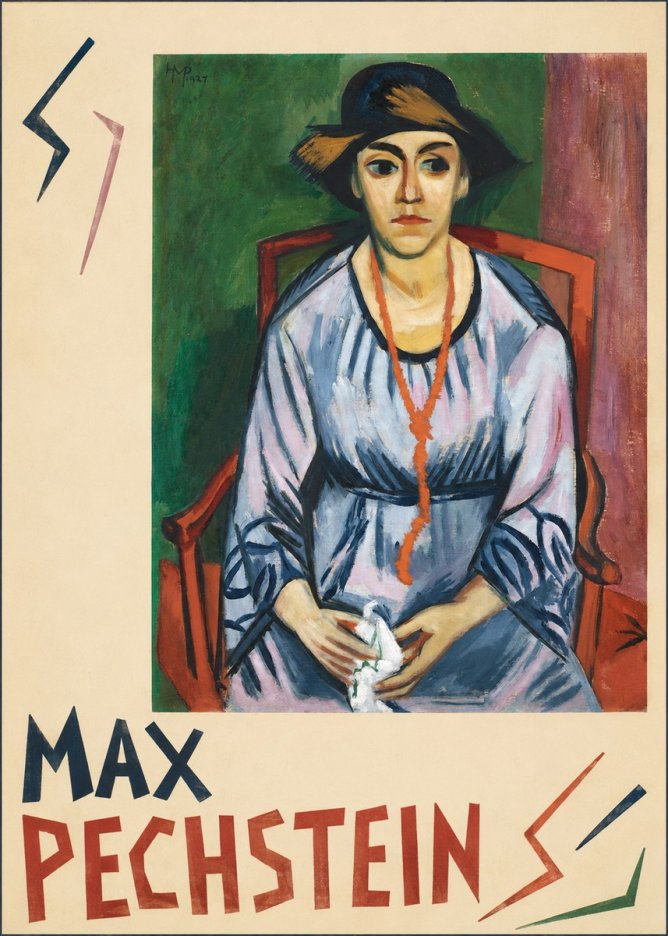 Max Pechstein Seated Woman with Hat No4 - Plakát