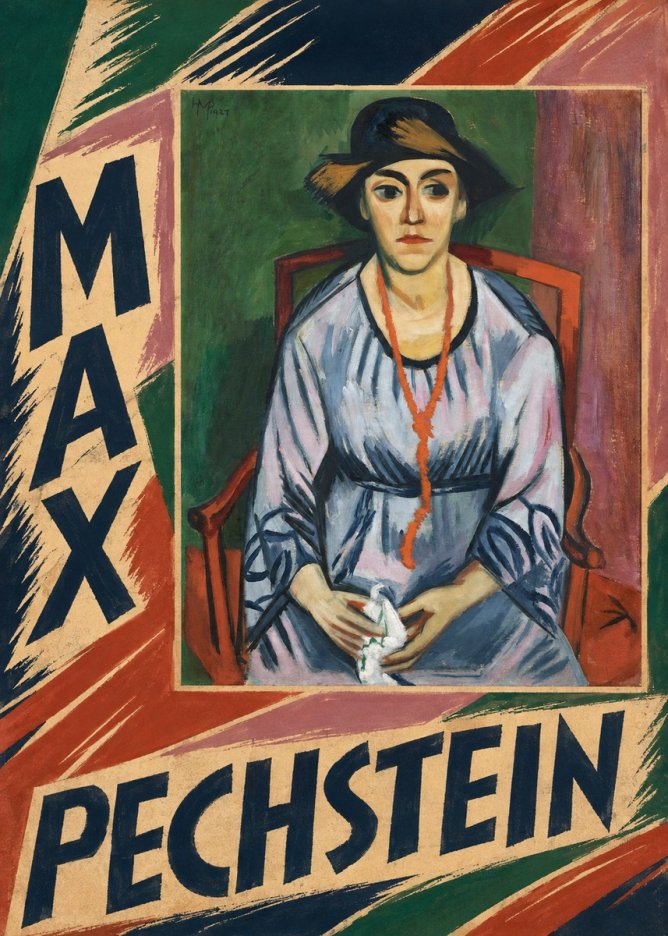 Max Pechstein Seated Woman with Hat No6 - Plakát