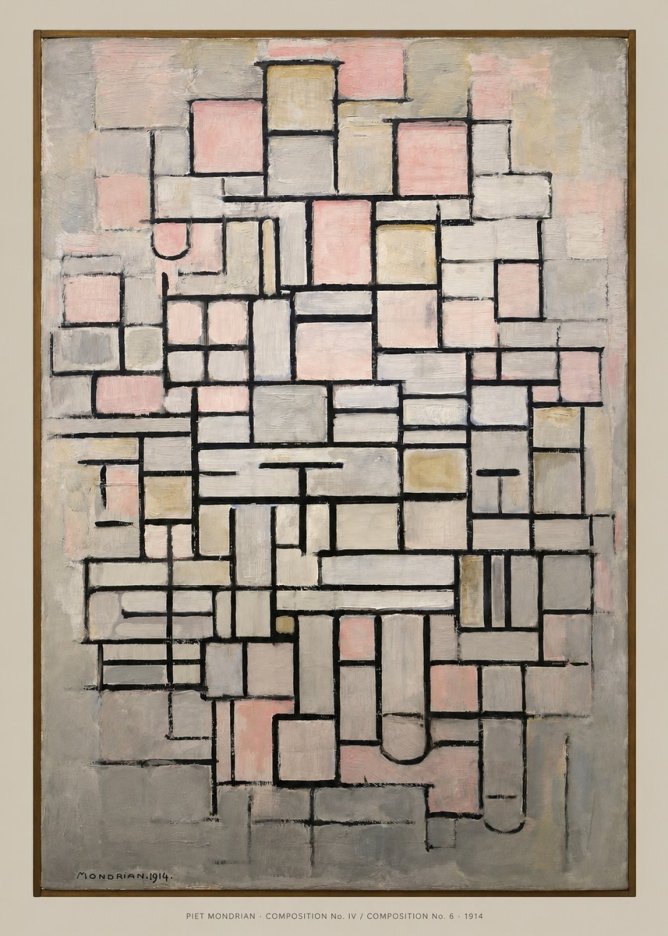 Piet Mondrian Composition No. Iv / Composition No. 6 No6 - Plakát