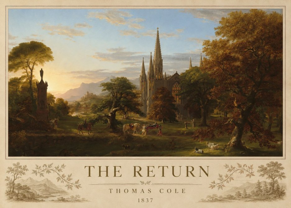 Thomas Cole The Return I No3 - Plakát