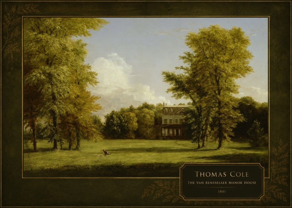Thomas Cole The Van Rensselaer Manor House - 1841 No4 - Plakát