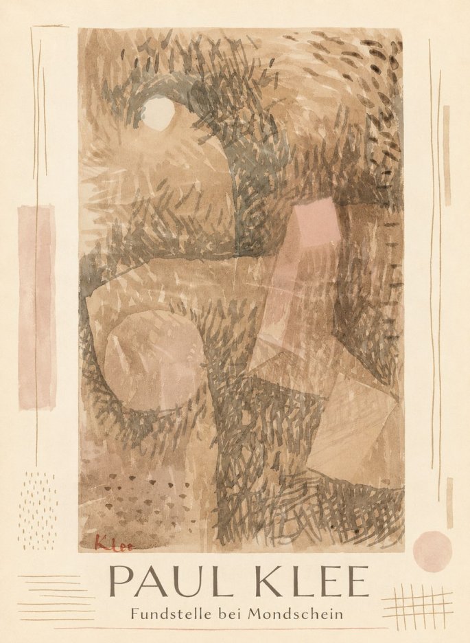 Paul Klee Fundstelle Bei Mondschein No1 - Plakát