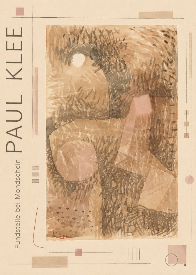 Paul Klee Fundstelle Bei Mondschein No2 - Plakát
