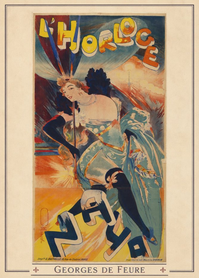 Georges de Feure L'horloge I No2 - Plakát