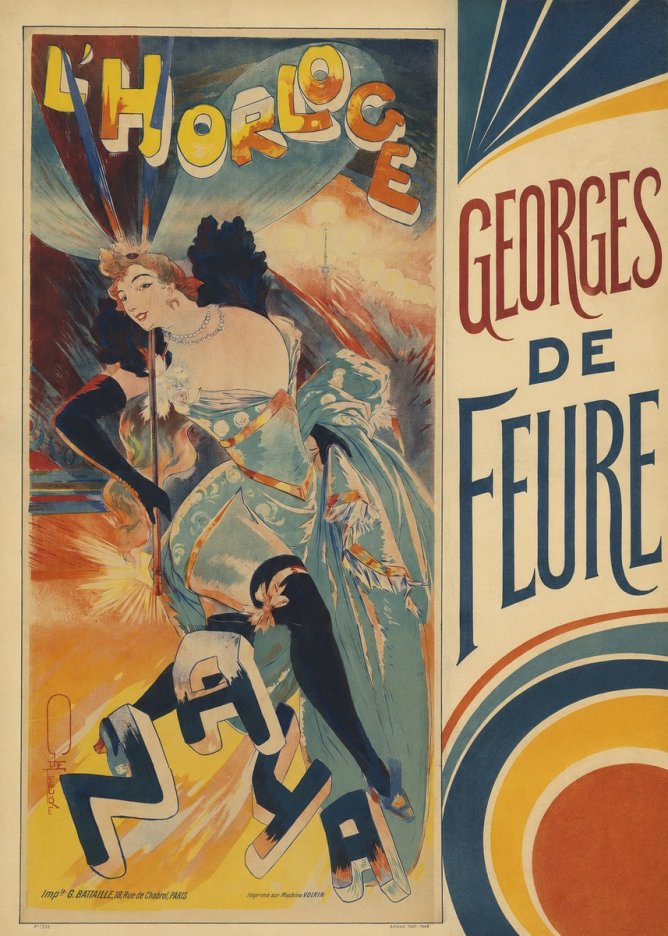 Georges de Feure L'horloge I No4 - Plakát