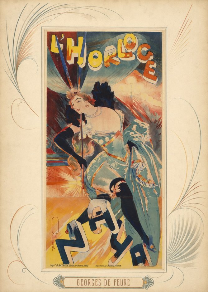 Georges de Feure L'horloge I No5 - Plakát