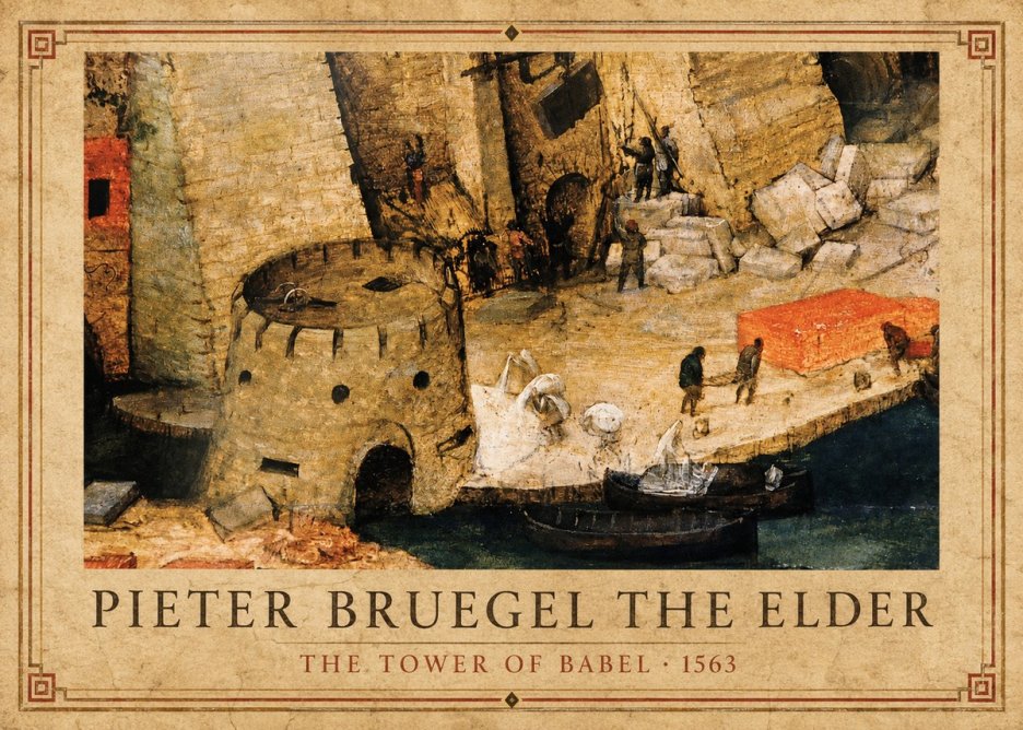 Pieter Bruegel The Tower of Babel II No1 - Plakát